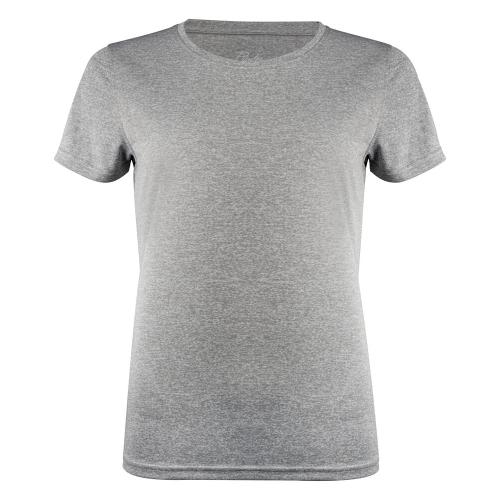 Printer Run T-shirt dames grijs gemeleerd,l