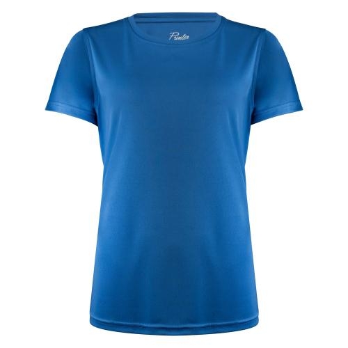 Printer Run T-shirt dames helder blauw,l