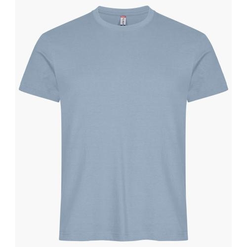 Basic-T bodyfit T-shirt zachtblauw,l