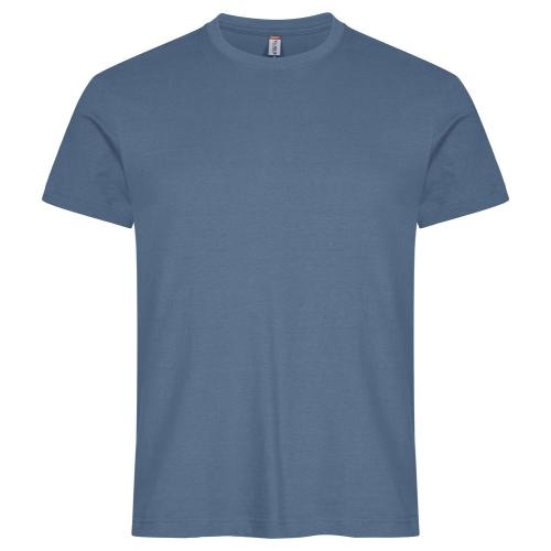 Basic-T bodyfit T-shirt staalblauw,l