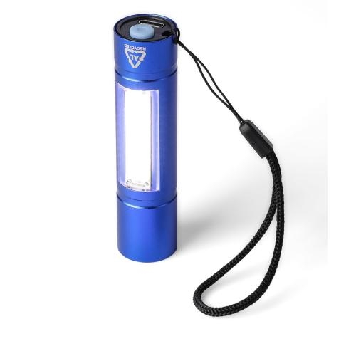 Gerecycled aluminium COB-zaklamp Sami zilver