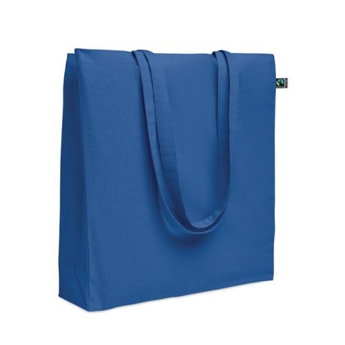 Fairtrade boodschappentas zijvouw Osole royal blue