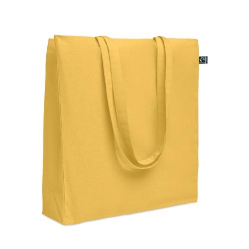 Fairtrade boodschappentas zijvouw Osole geel