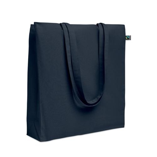 Fairtrade boodschappentas zijvouw Osole blauw
