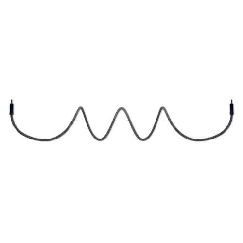RPET magnetische kabel Braid wit/zwart
