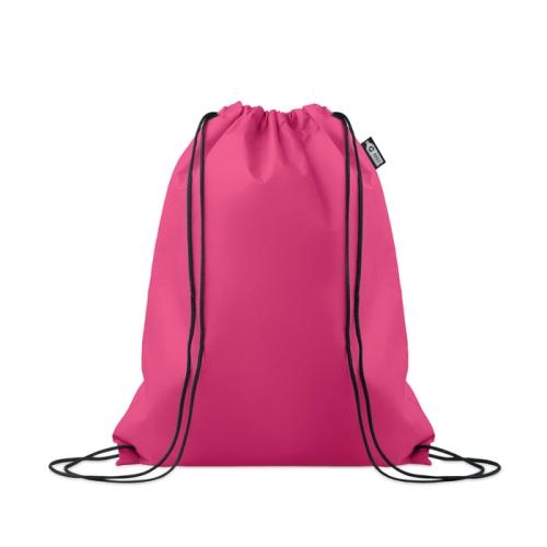 RPET non-woven trekkoordtas Daffy fuchsia