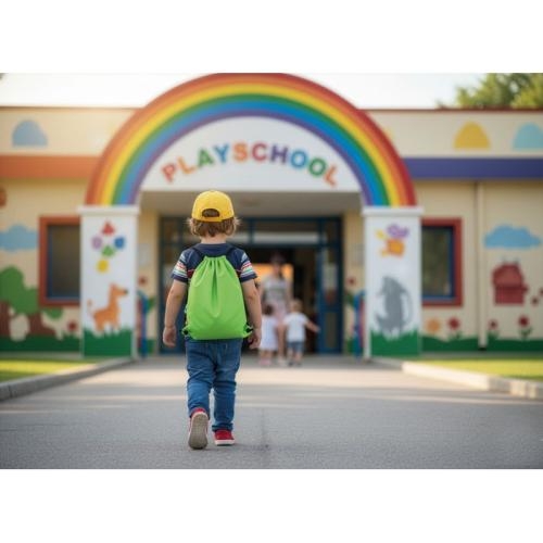 RPET kinder trekkoordtas Shoop lemon