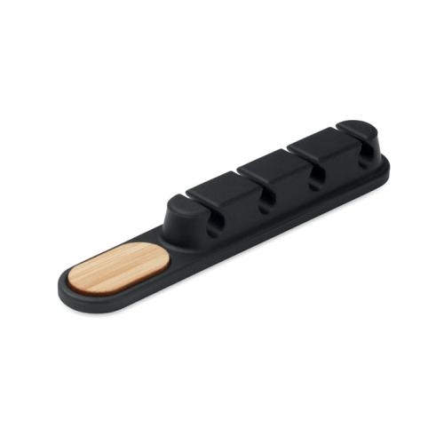 Siliconen kabelorganizer Order zwart