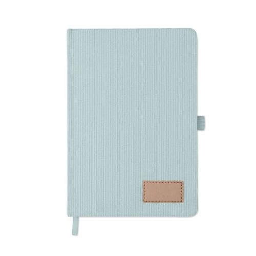 A5 RPET corduroy notitieboek babyblauw