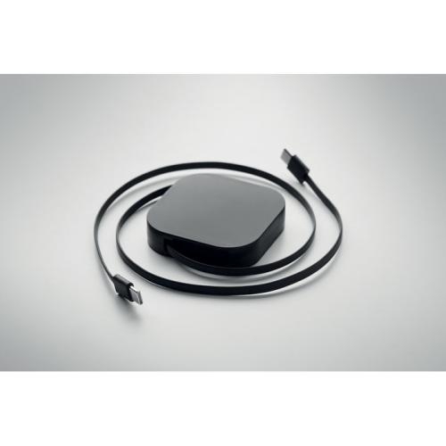 Uittrekbare oplaadkabel 100W Linea 100 zwart