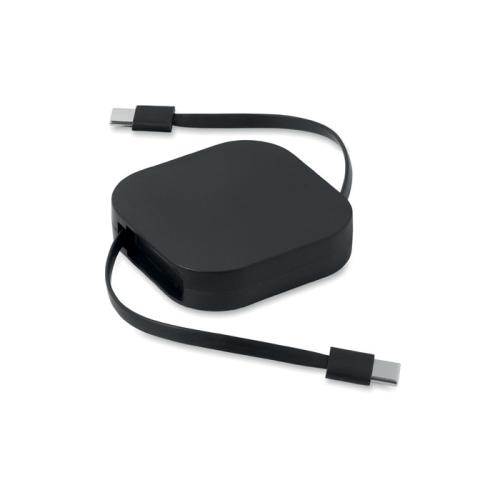 Uittrekbare oplaadkabel 100W Linea 100 zwart