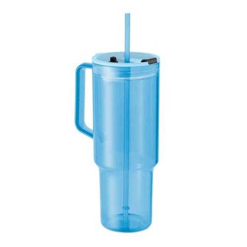 RPET beker 1200 ml Mugora transparant lichtblauw