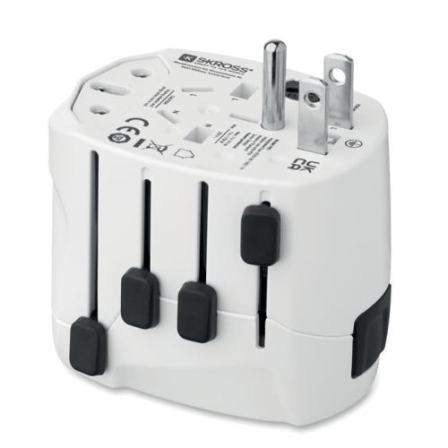 3-polige wereldstekker SKROSS® PRO wit