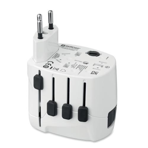 3-polige wereldstekker SKROSS® PRO wit