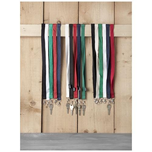PET lanyard met veiligheidssluiting Tom wit
