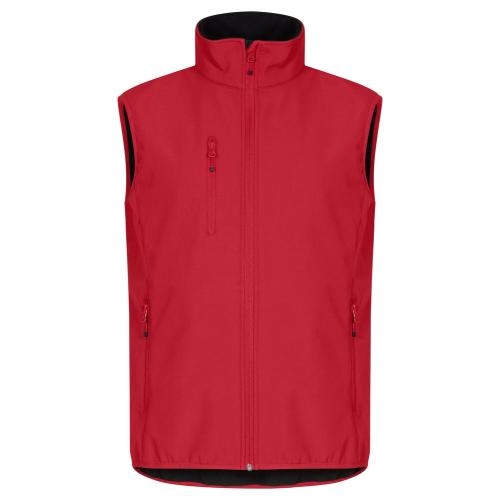 Classic softshell vest rood,2xl