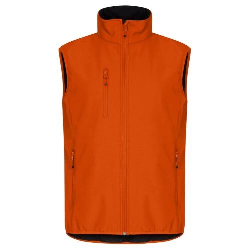 Classic softshell vest diep-oranje,2xl