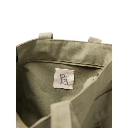 Gerecyclede canvas tas met ritssluiting groen