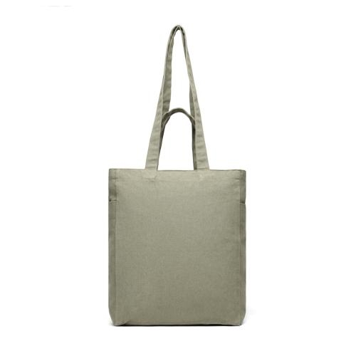 Gerecyclede canvas tas met ritssluiting groen