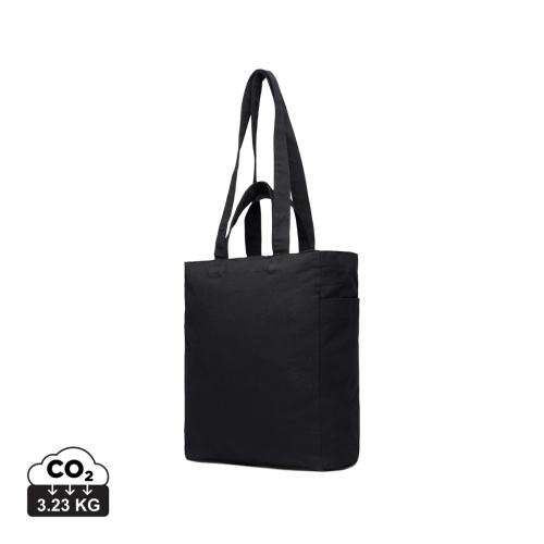 Gerecyclede canvas tas met ritssluiting zwart
