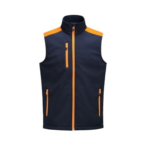 Prime Softshell bodywarmer heren marine/neon oranje,2xl