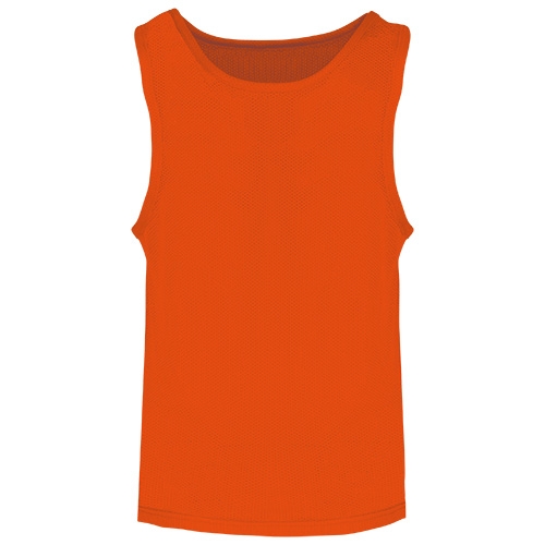 Licht mesh multisport-hesje kids oranje,10-14