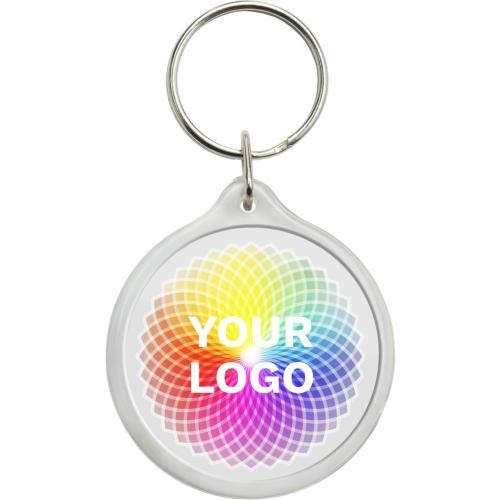 Kunststof sleutelhanger Leco neutraal