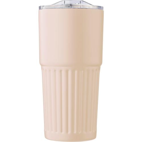 Dubbelwandige RVS drinkbeker 500 ml Kael beige