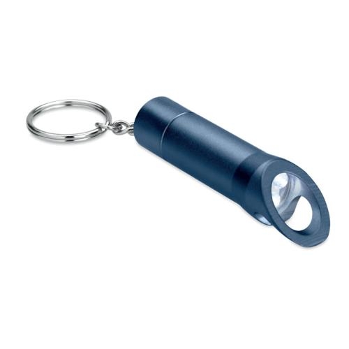Metalen sleutelhanger met LED Litop navy