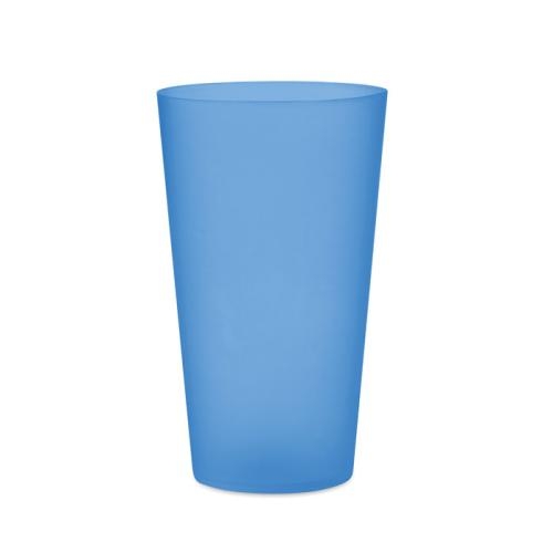 Frosted PP cup 550 ml Festa cup transparant blauw