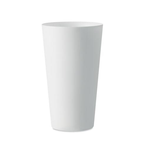 Frosted PP cup 550 ml Festa cup wit