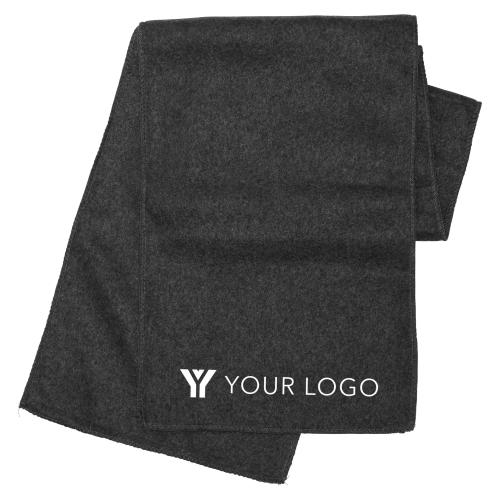 Polyester fleece sjaal zwart