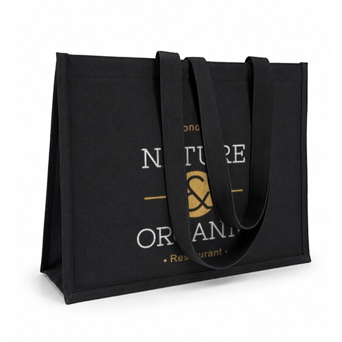 Katoenen draagtas Nero met bodem | 350-grams