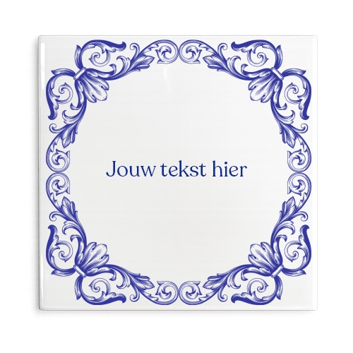 Tegeltje met logo 15x15 cm wit