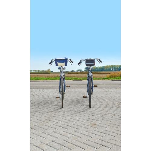 Fietskoeltasje inclusief insteekvakken zwart