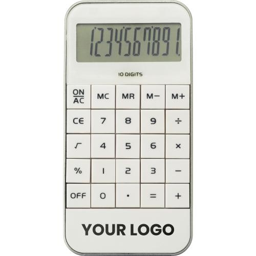 Calculator in vorm van telefoon, 10-digits wit