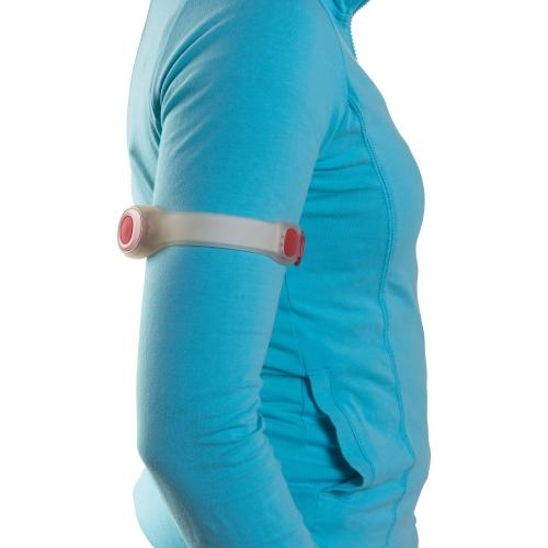 Siliconen armband met twee LED lampen blauw