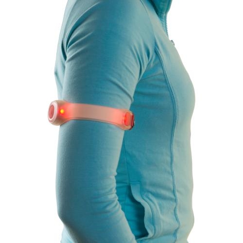 Siliconen armband met twee LED lampen blauw