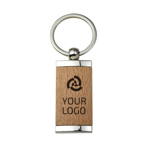 Houten sleutelhanger Stijlvol bruin