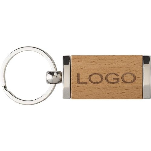 Houten sleutelhanger Stijlvol bruin