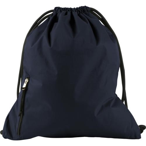 Polyester rugzak met extra zakje blauw