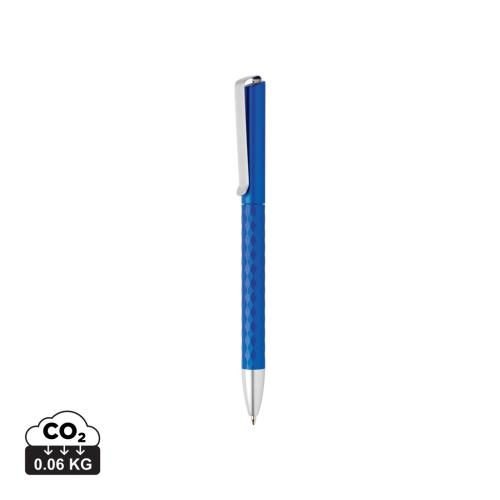 Balpen met diamantpatroon blauw