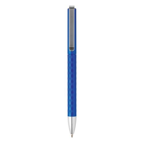 Balpen met diamantpatroon blauw