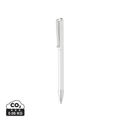 Balpen met diamantpatroon wit
