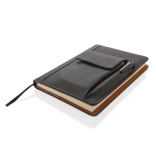 Notitieboekje met telefoonvak zwart