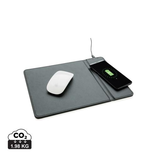 Muismat met 5W draadloze lader zwart