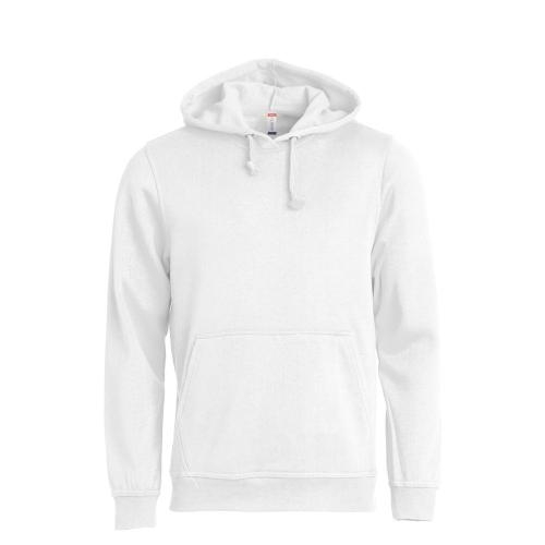 Basic Hoodie unisex wit,l