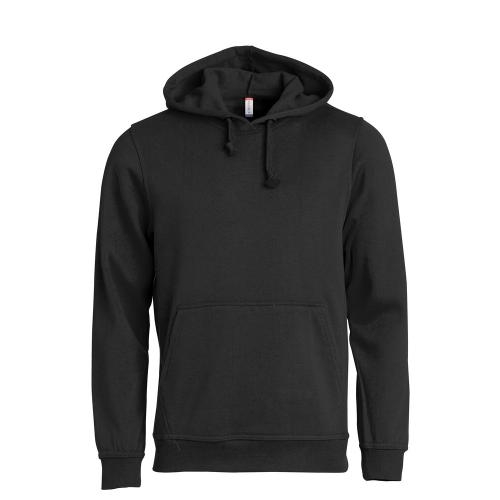 Basic Hoodie unisex zwart,l