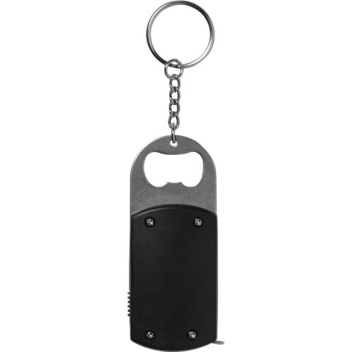 Aluminium flesopener met meetlint wit
