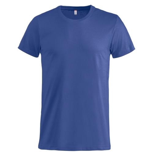 Basic-T bodyfit T-shirt blauw,l